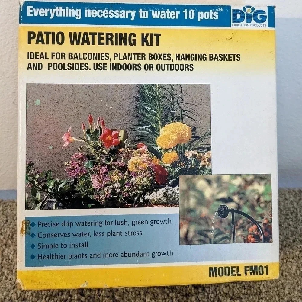 Dig Irrigation Patio Watering Kit‎ FM01 46 Piece Kit NIB Indoor Outdoor